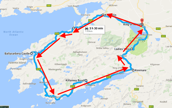 Ring Of Kerry Ireland Map Driving Ireland's Ring of Kerry: Maps and Complete Guide